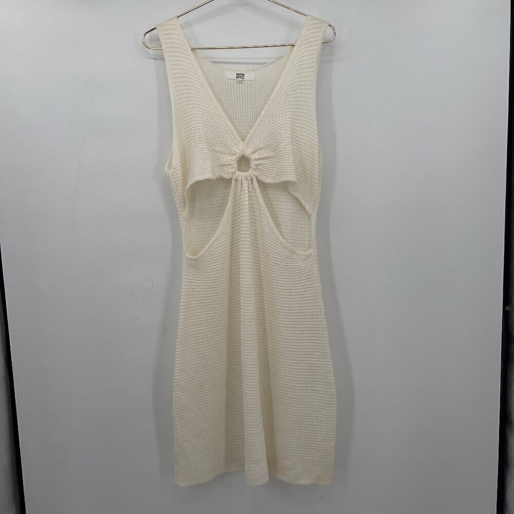 Madden NYC Plus Cut-Out Ring Detail Crochet Mini Dress Women's XXXL